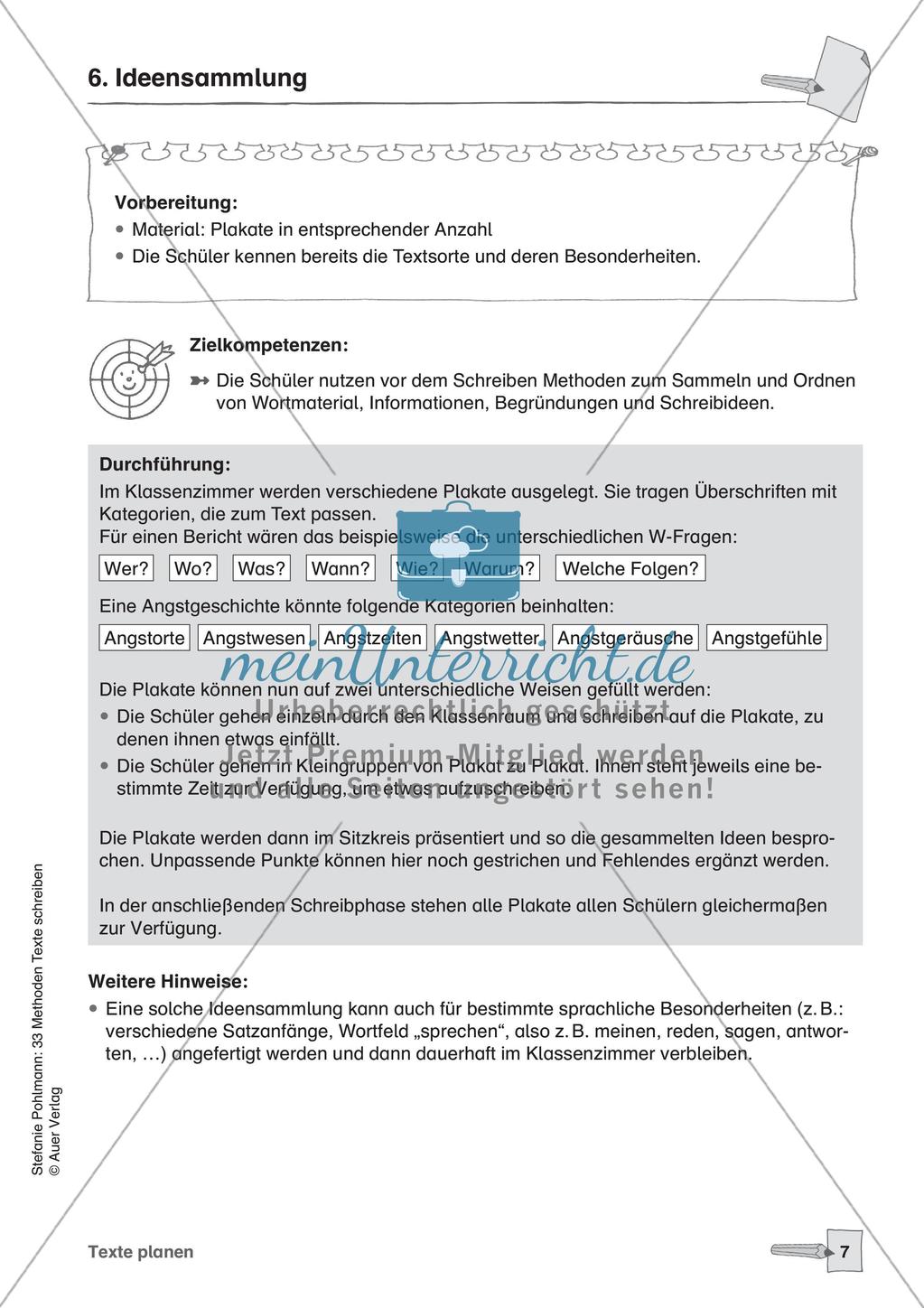 Methodensammlung: Texte planen Preview 9