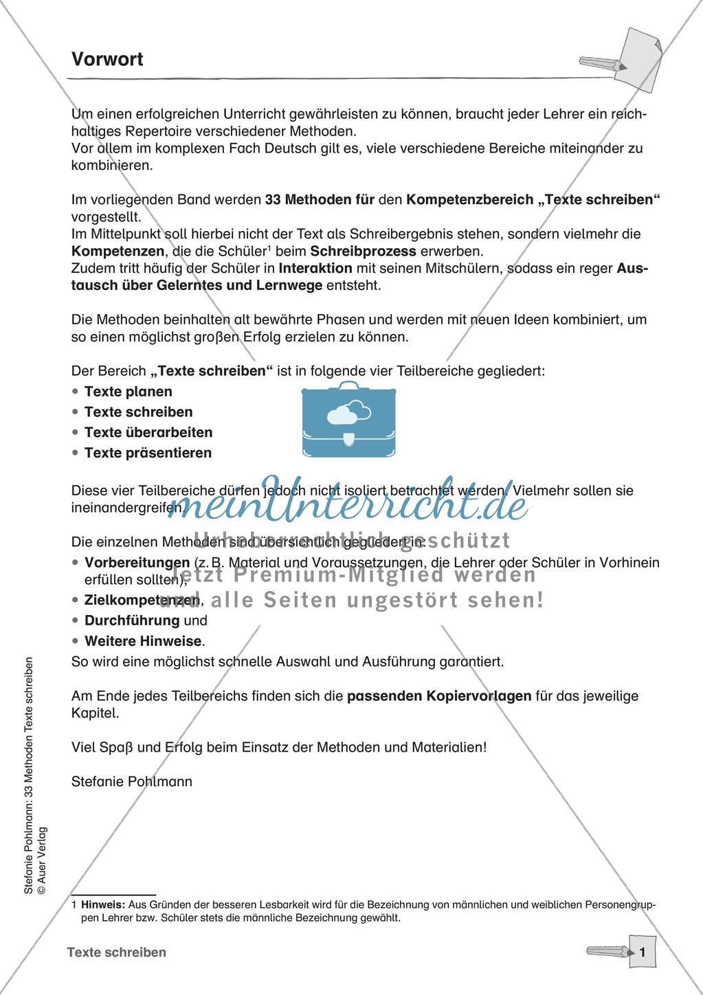 Methodensammlung: Texte schreiben Preview 3