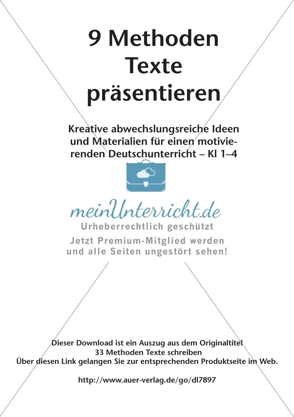 Methodensammlung: Texte präsentieren Preview 2