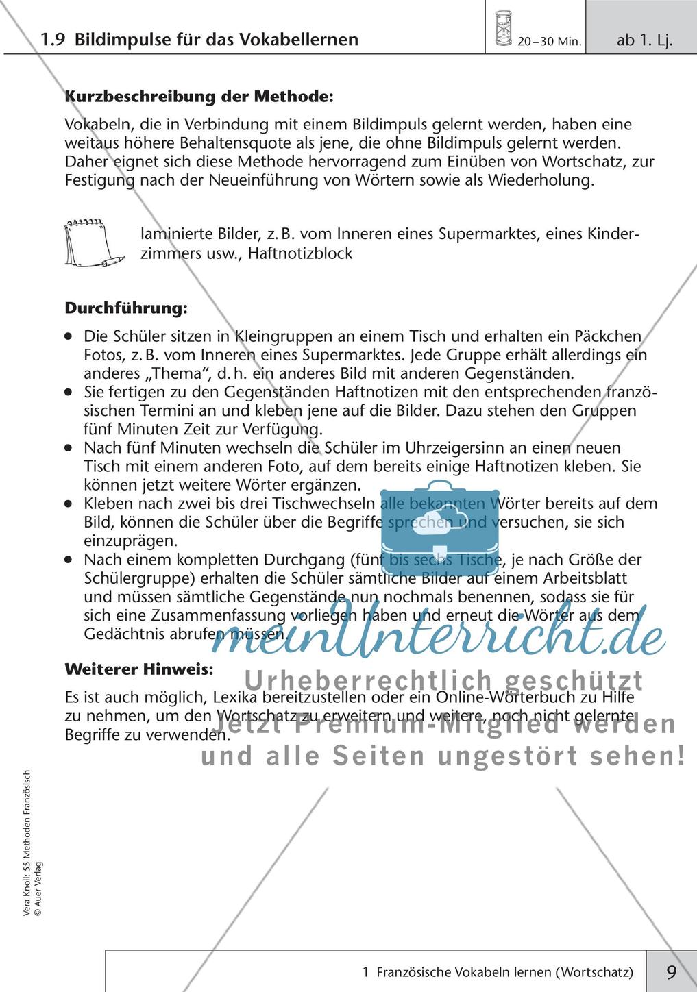 Methoden: Wortschatz Preview 11