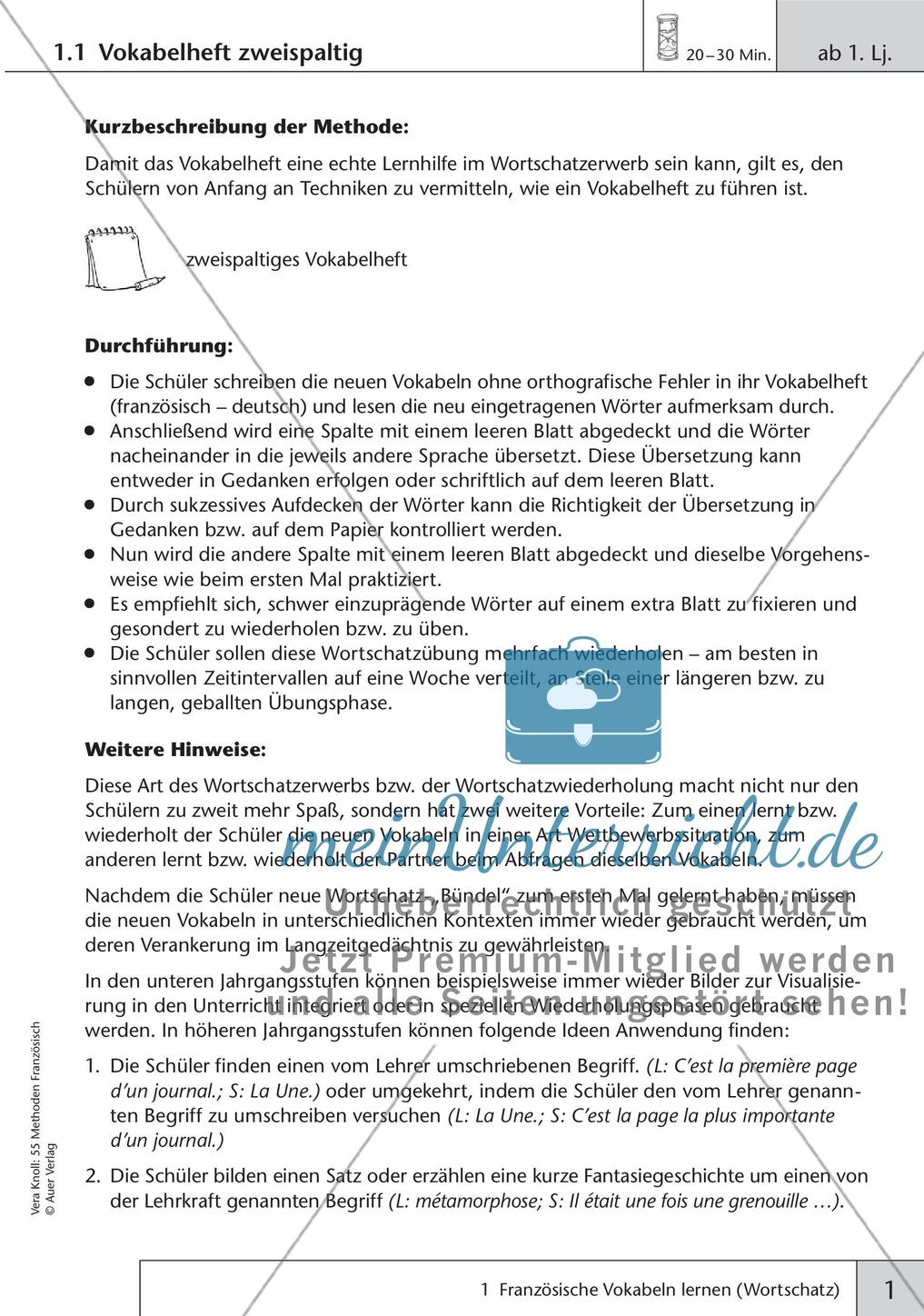 Methoden: Wortschatz Preview 3
