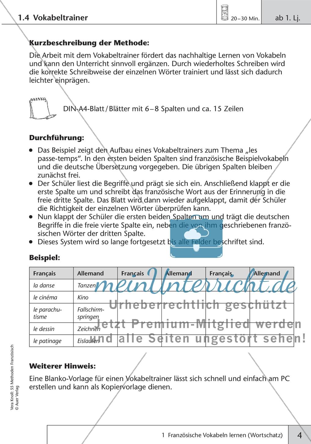Methoden: Wortschatz Preview 6