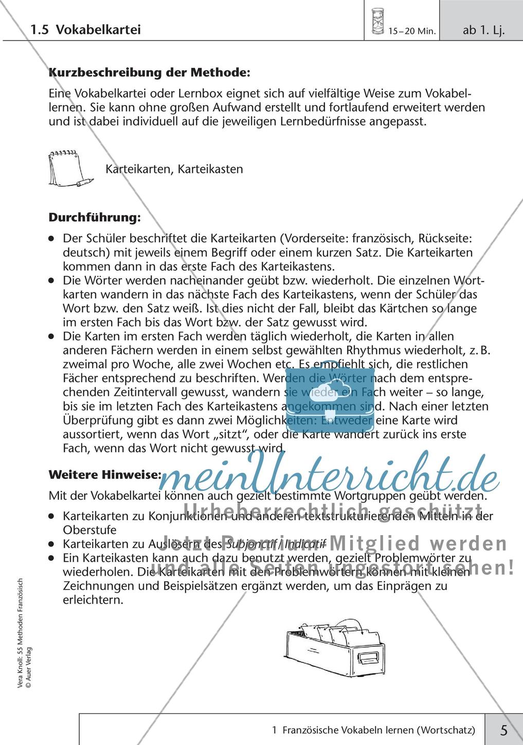 Methoden: Wortschatz Preview 7