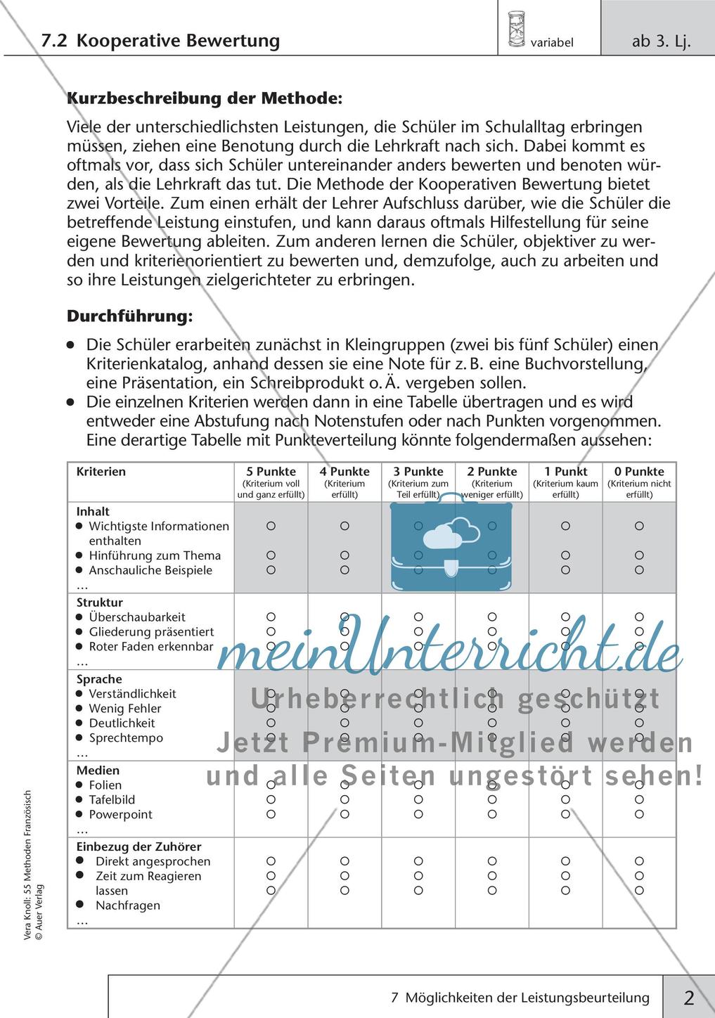 Methoden: Leistungsbeurteilung Preview 4