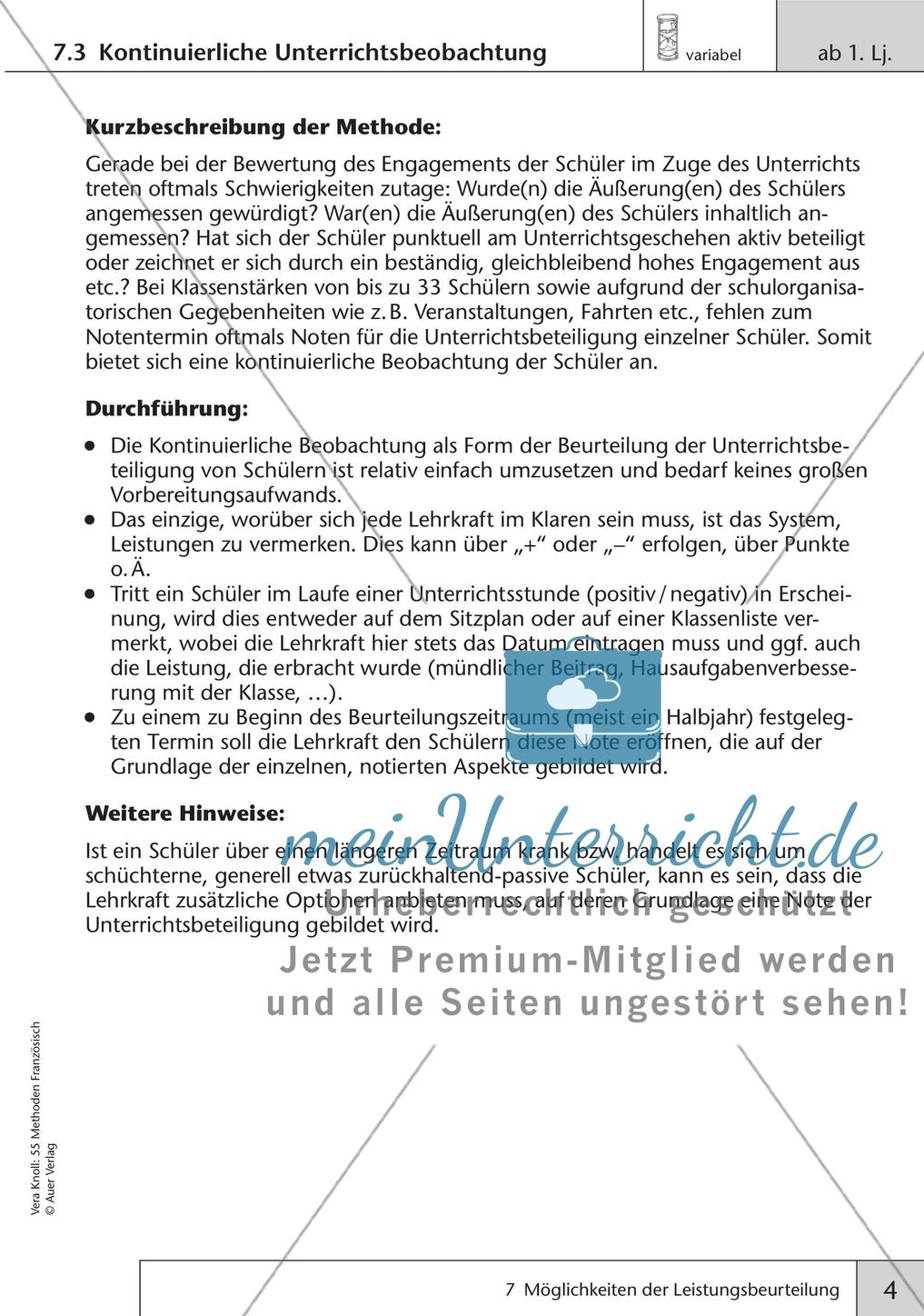 Methoden: Leistungsbeurteilung Preview 6