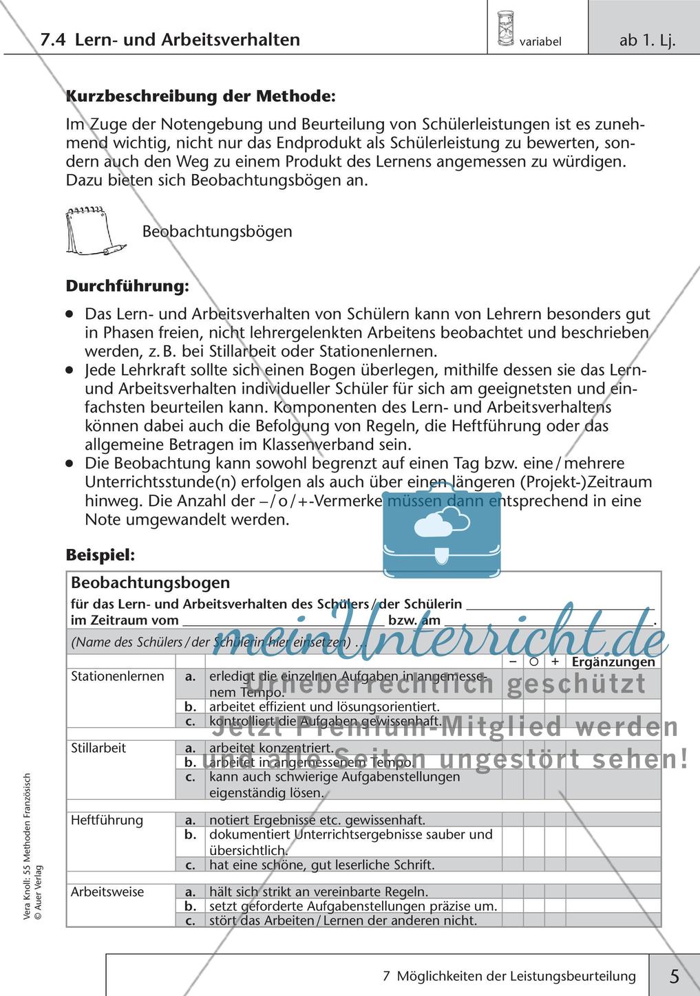 Methoden: Leistungsbeurteilung Preview 7