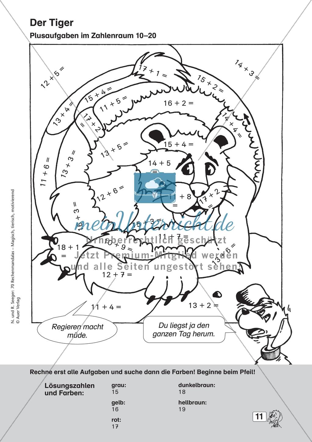 Rechenmandalas im Zahlenraum 20 Preview 13