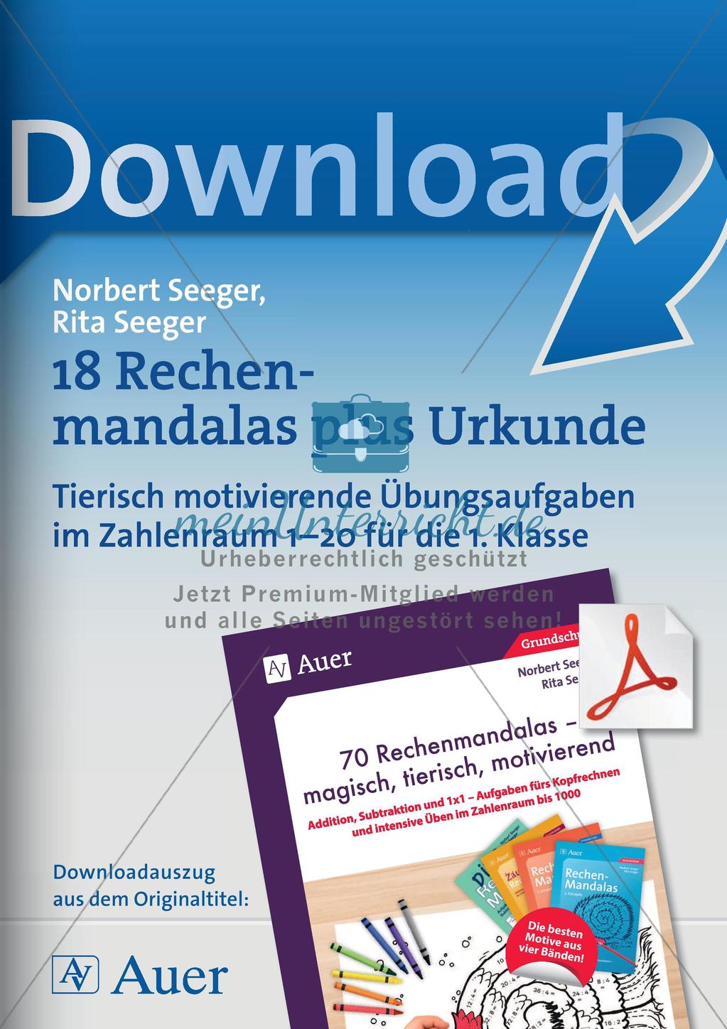 Rechenmandalas im Zahlenraum 20 Preview 1