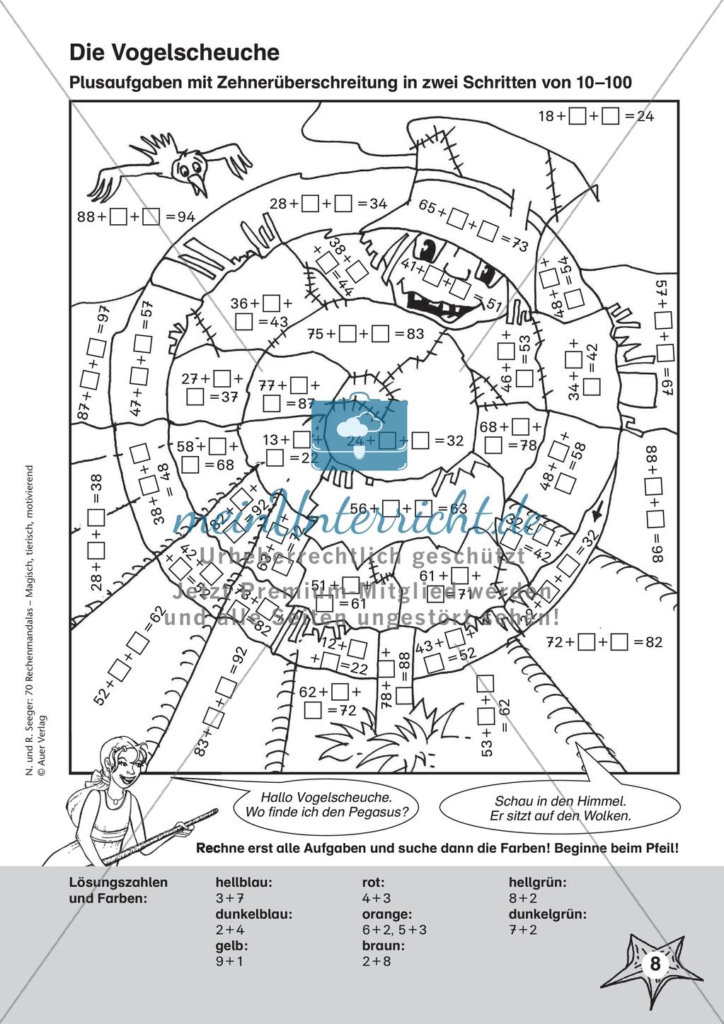 Rechenmandalas im Zahlenraum 100 Preview 10