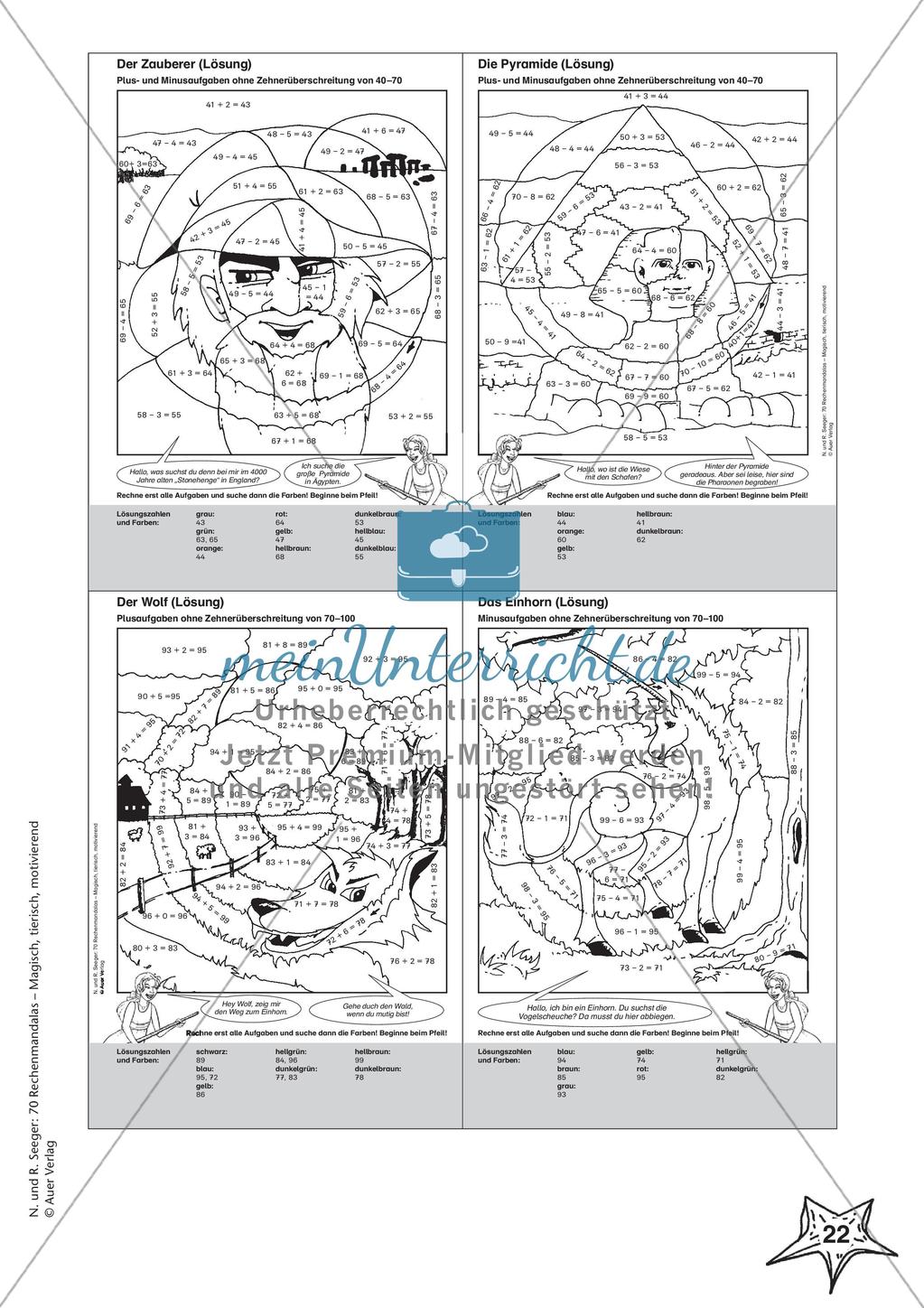Rechenmandalas im Zahlenraum 100 Preview 24