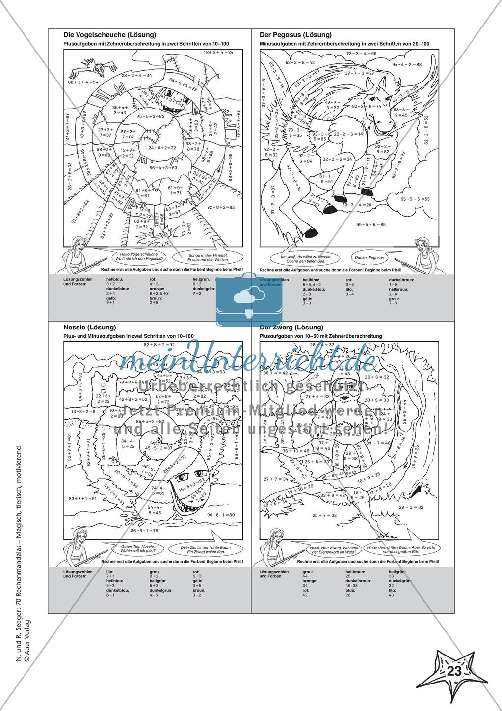 Rechenmandalas im Zahlenraum 100 Preview 25