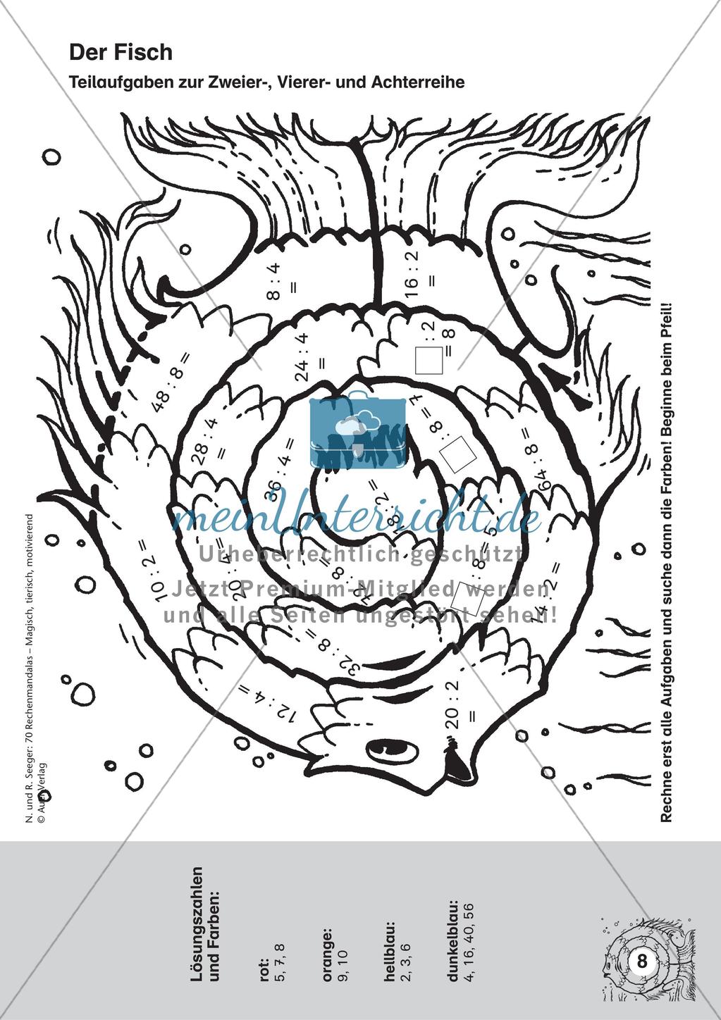 Rechenmandalas: Multiplikation und Division Preview 10