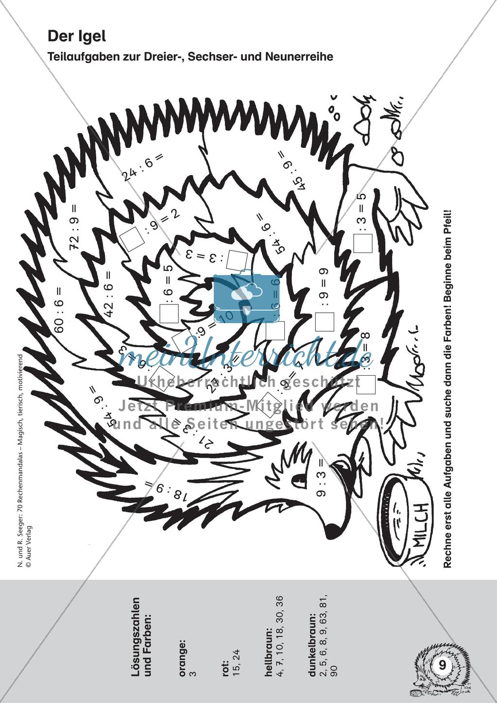 Rechenmandalas: Multiplikation und Division Preview 11