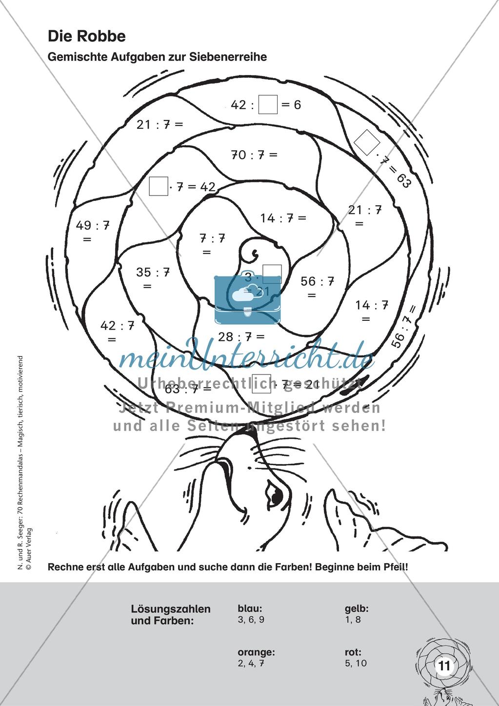 Rechenmandalas: Multiplikation und Division Preview 13