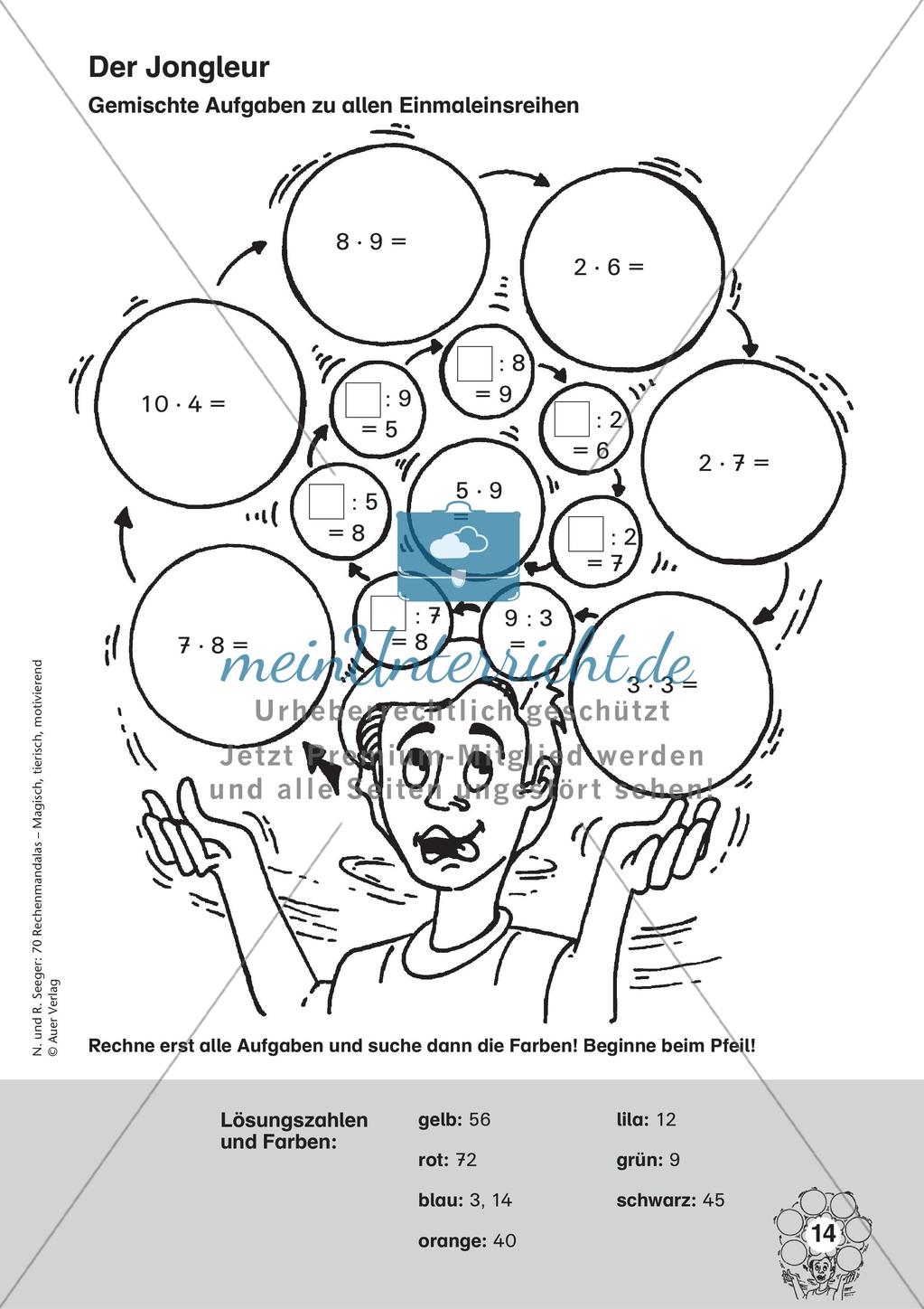 Rechenmandalas: Multiplikation und Division Preview 16