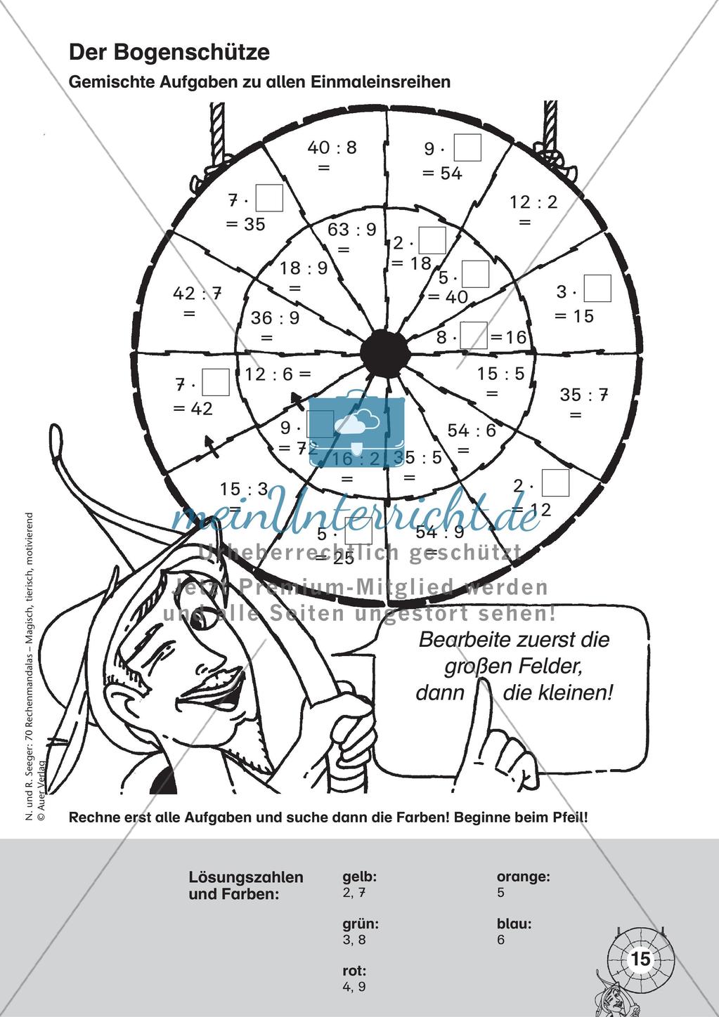 Rechenmandalas: Multiplikation und Division Preview 17