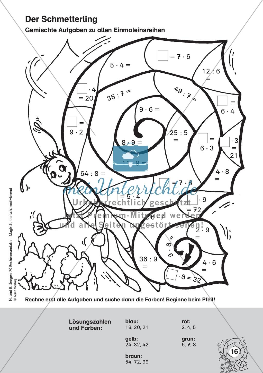 Rechenmandalas: Multiplikation und Division Preview 18