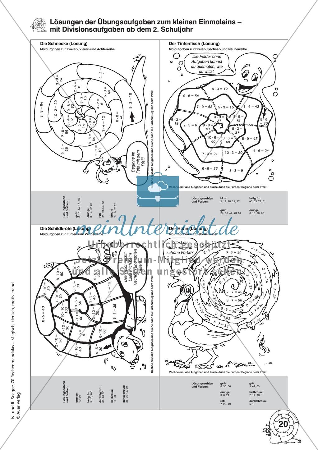 Rechenmandalas: Multiplikation und Division Preview 22