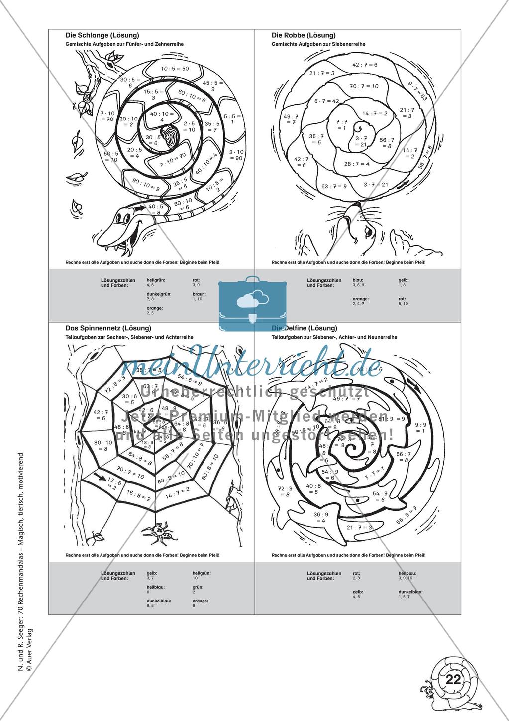 Rechenmandalas: Multiplikation und Division Preview 24