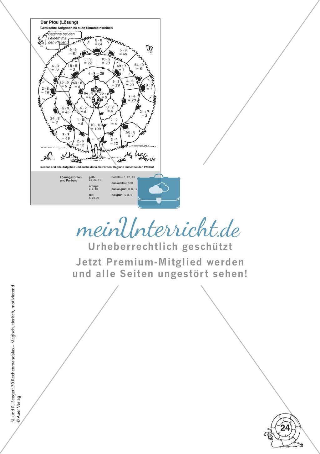 Rechenmandalas: Multiplikation und Division Preview 26