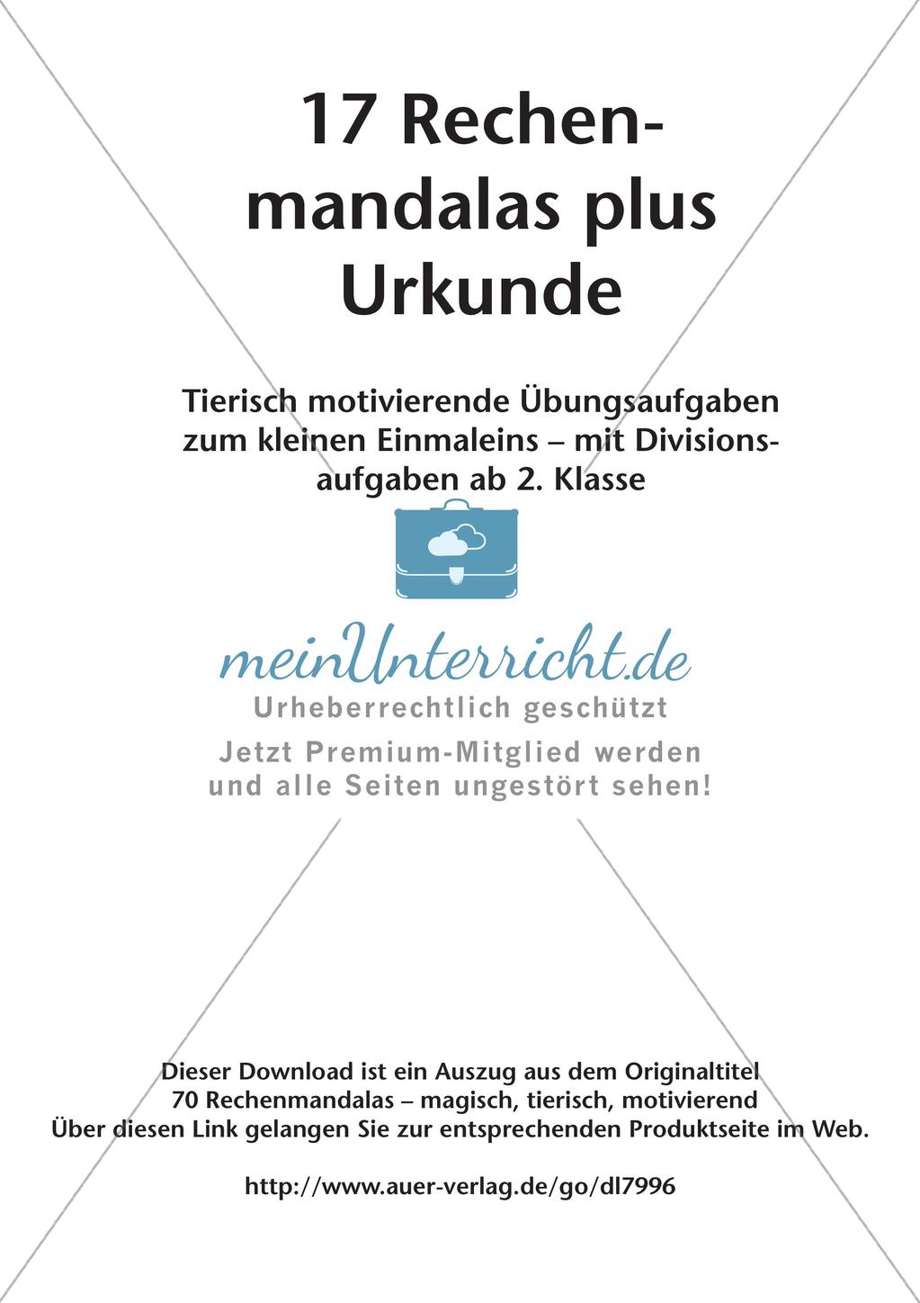 Rechenmandalas: Multiplikation und Division Preview 2