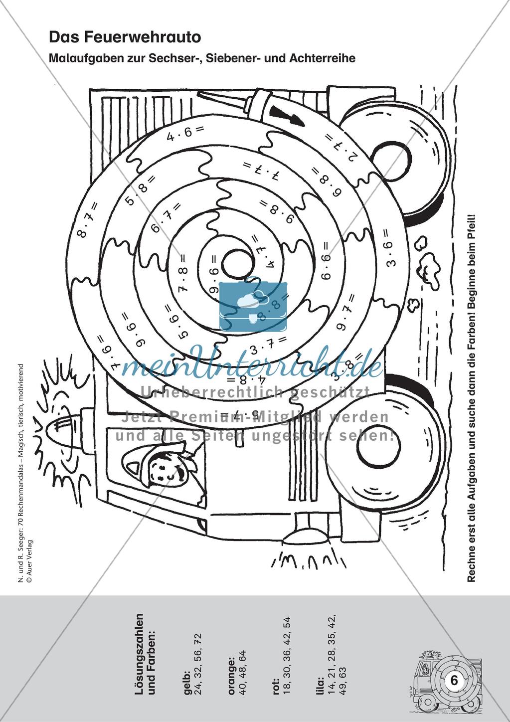 Rechenmandalas: Multiplikation und Division Preview 8