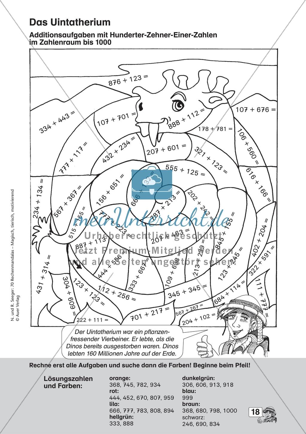 Rechenmandalas im Zahlenraum 1000 Preview 20