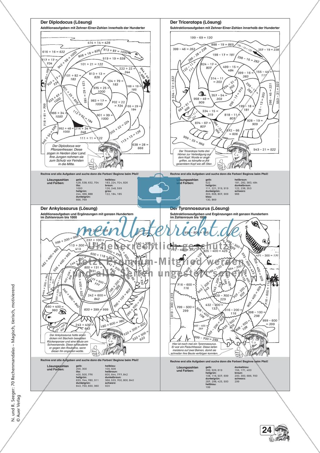 Rechenmandalas im Zahlenraum 1000 Preview 26