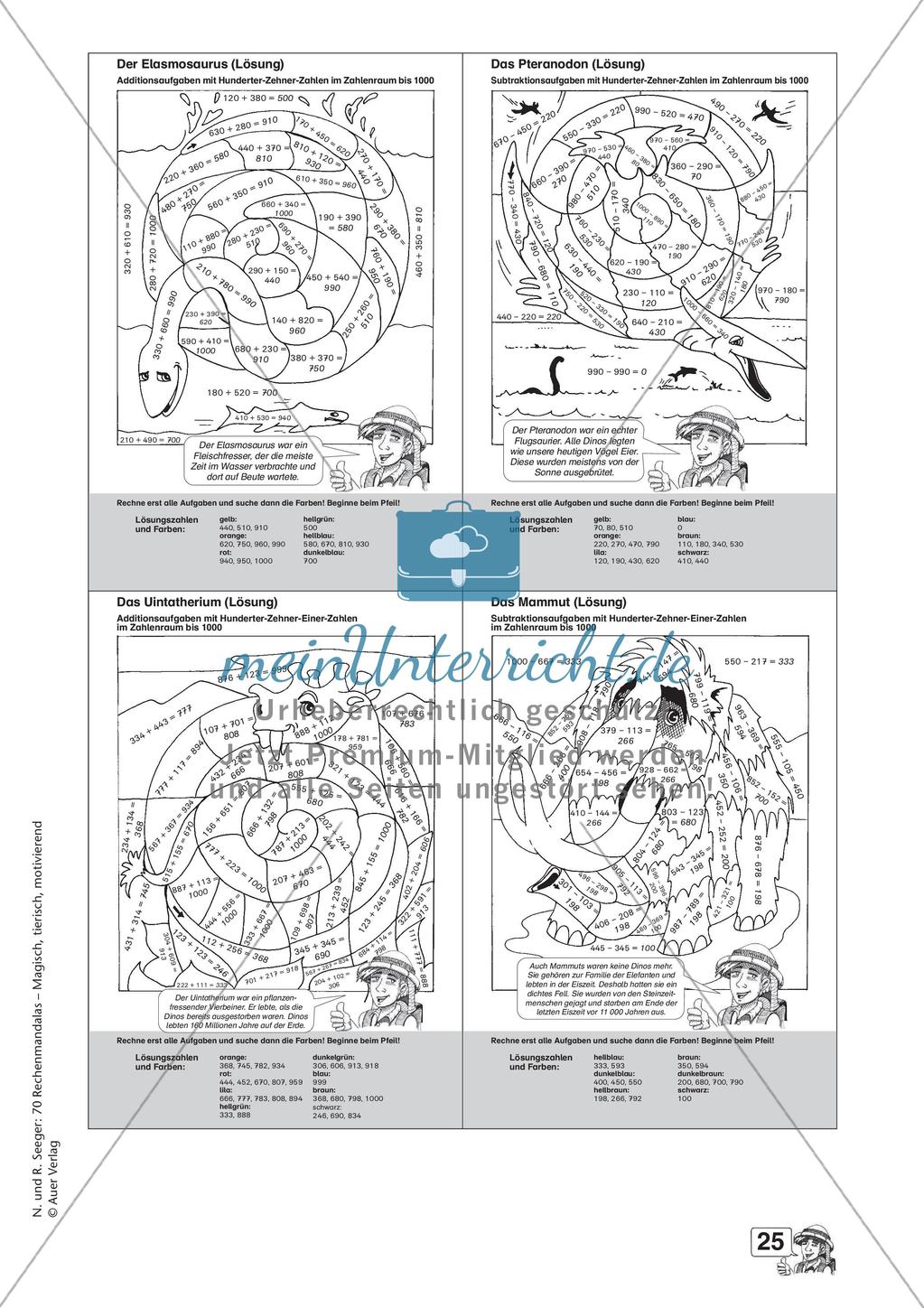 Rechenmandalas im Zahlenraum 1000 Preview 27
