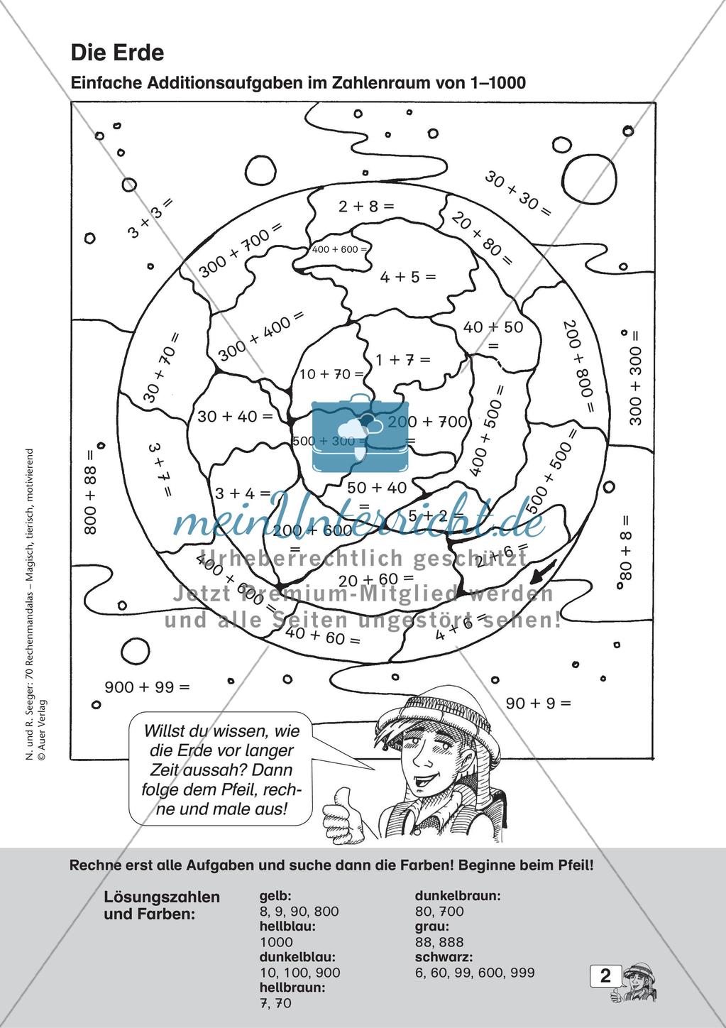 Rechenmandalas im Zahlenraum 1000 Preview 4