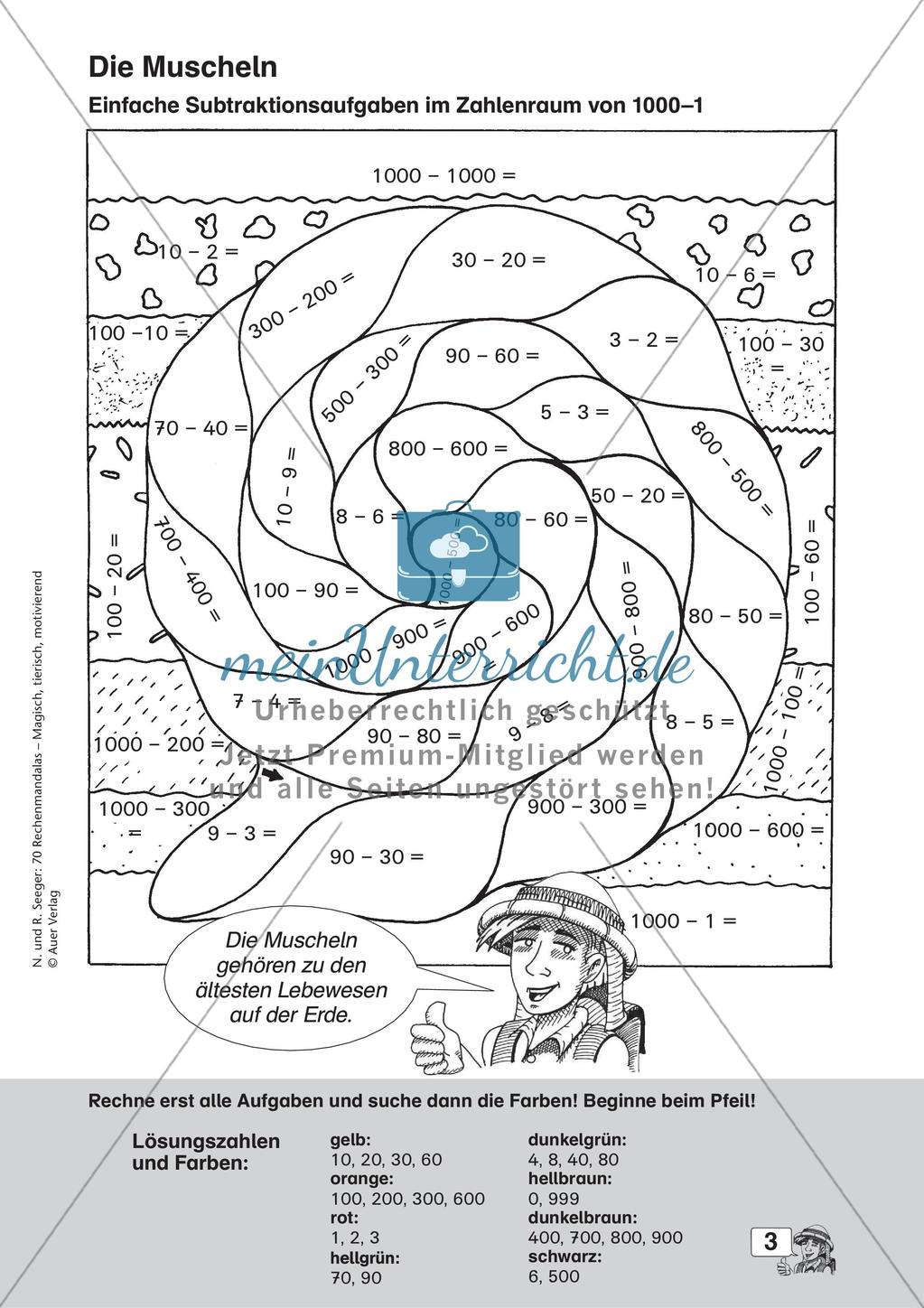 Rechenmandalas im Zahlenraum 1000 Preview 5