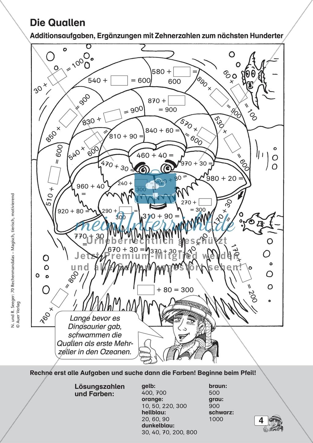 Rechenmandalas im Zahlenraum 1000 Preview 6