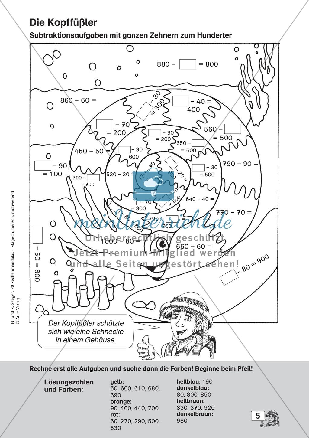Rechenmandalas im Zahlenraum 1000 Preview 7