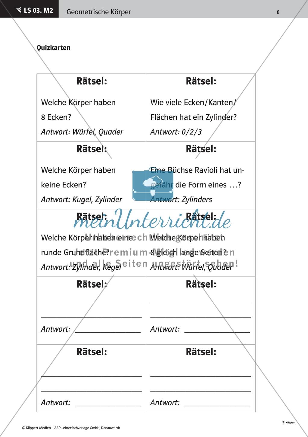 Eigenschaften geometrischer Körper Preview 10