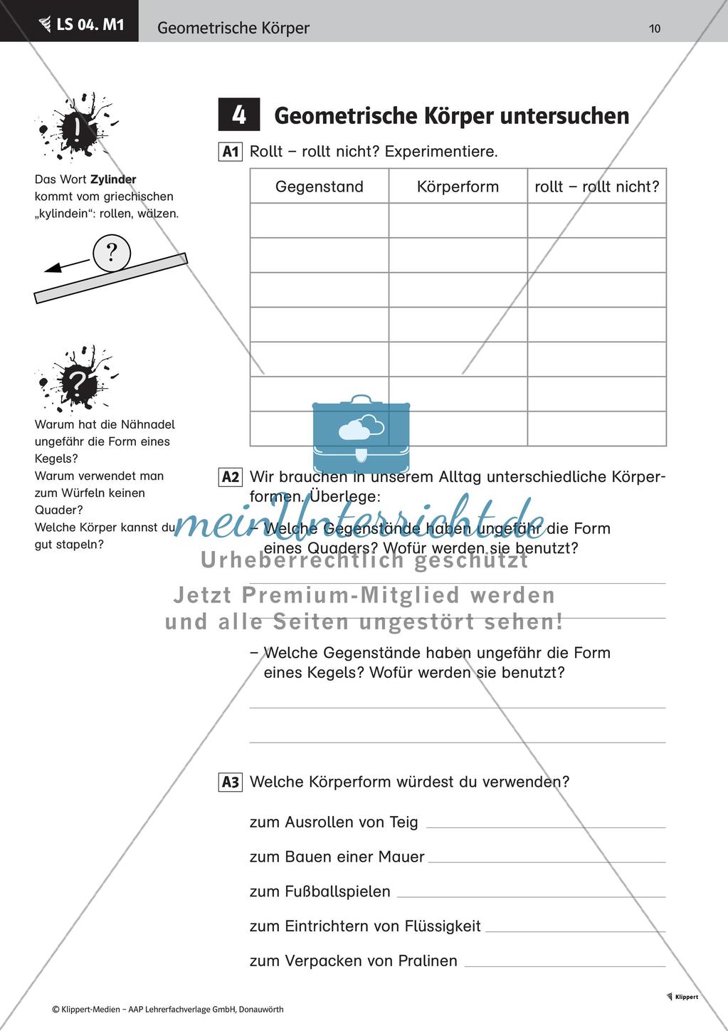Eigenschaften geometrischer Körper Preview 12