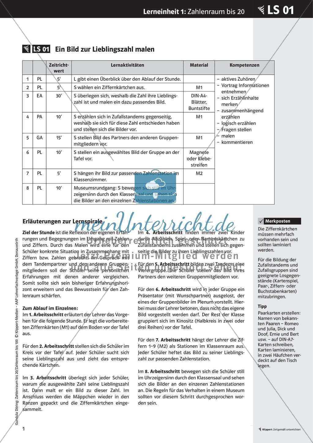 Zahlaspekte im Zahlenraum bis 10 Preview 3