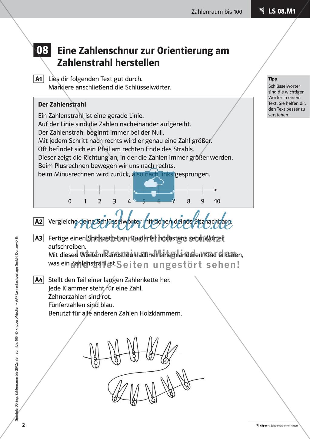 Zahlenschnur und Zahlenstrahl Preview 4