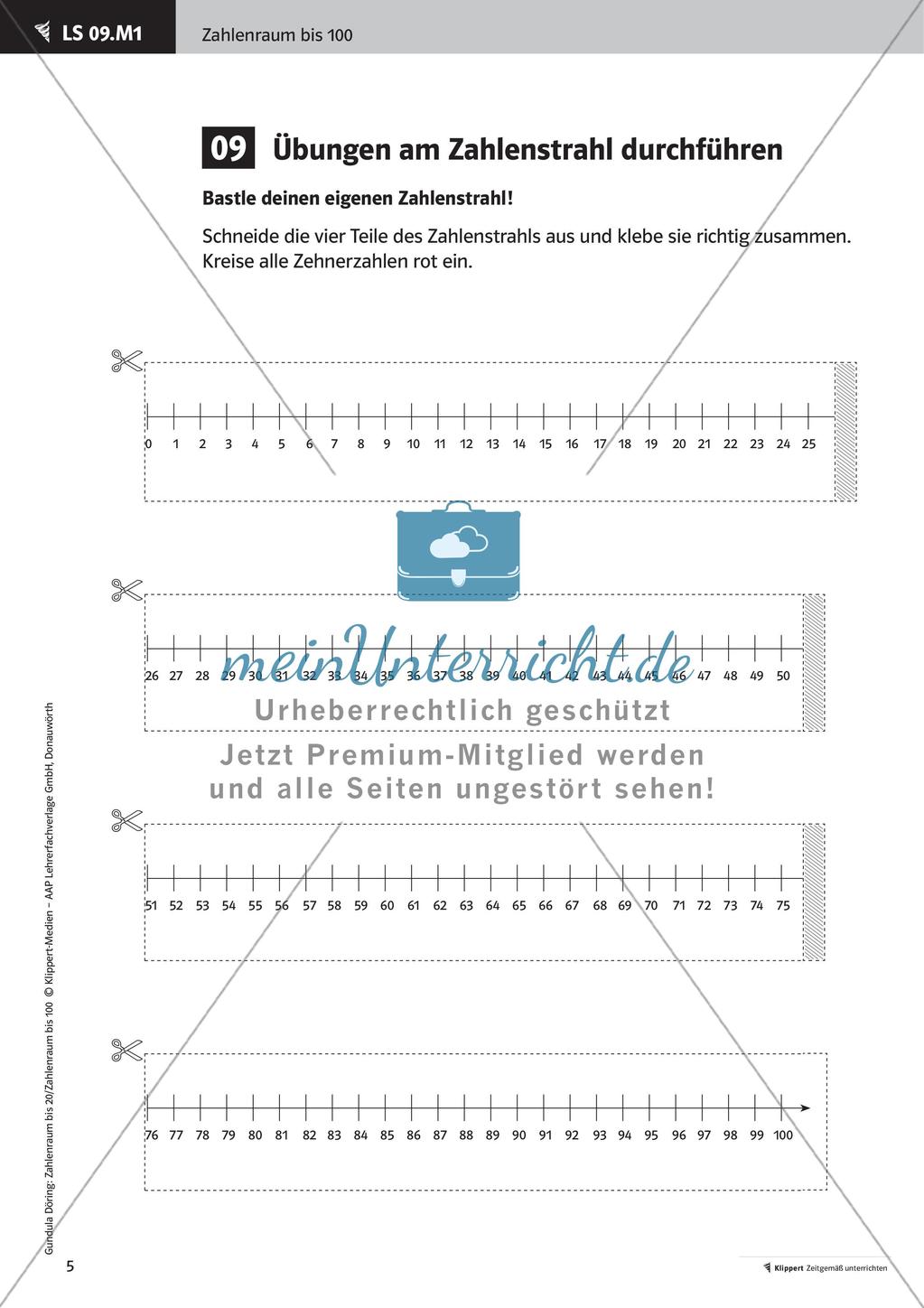 Zahlenschnur und Zahlenstrahl Preview 7