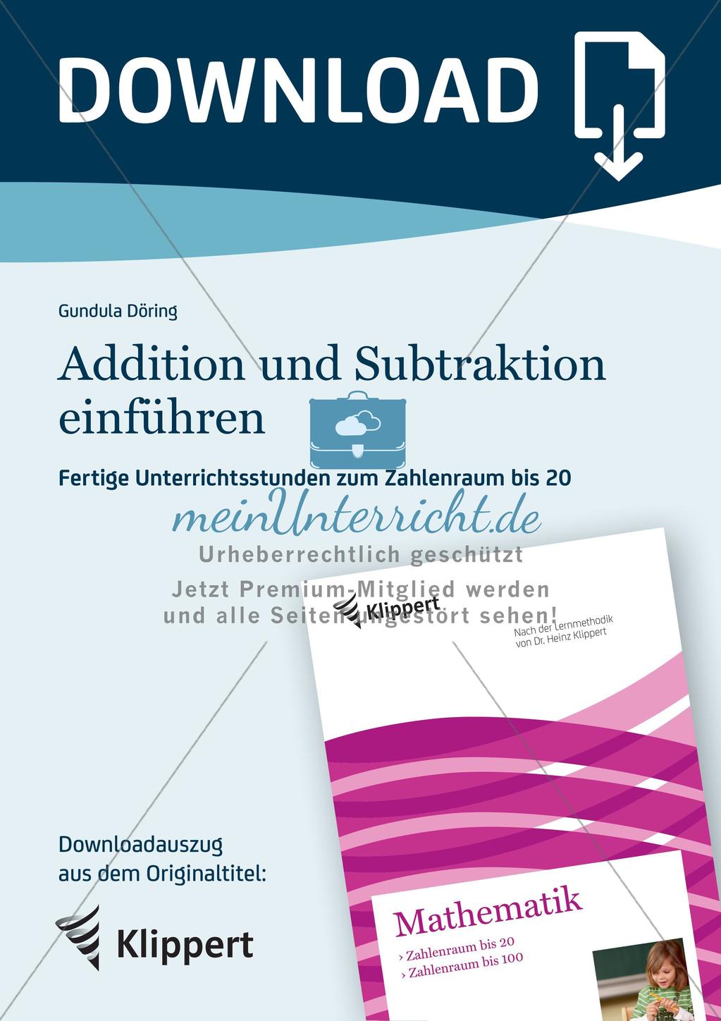 Einführung von Addition und Subtraktion Preview 1