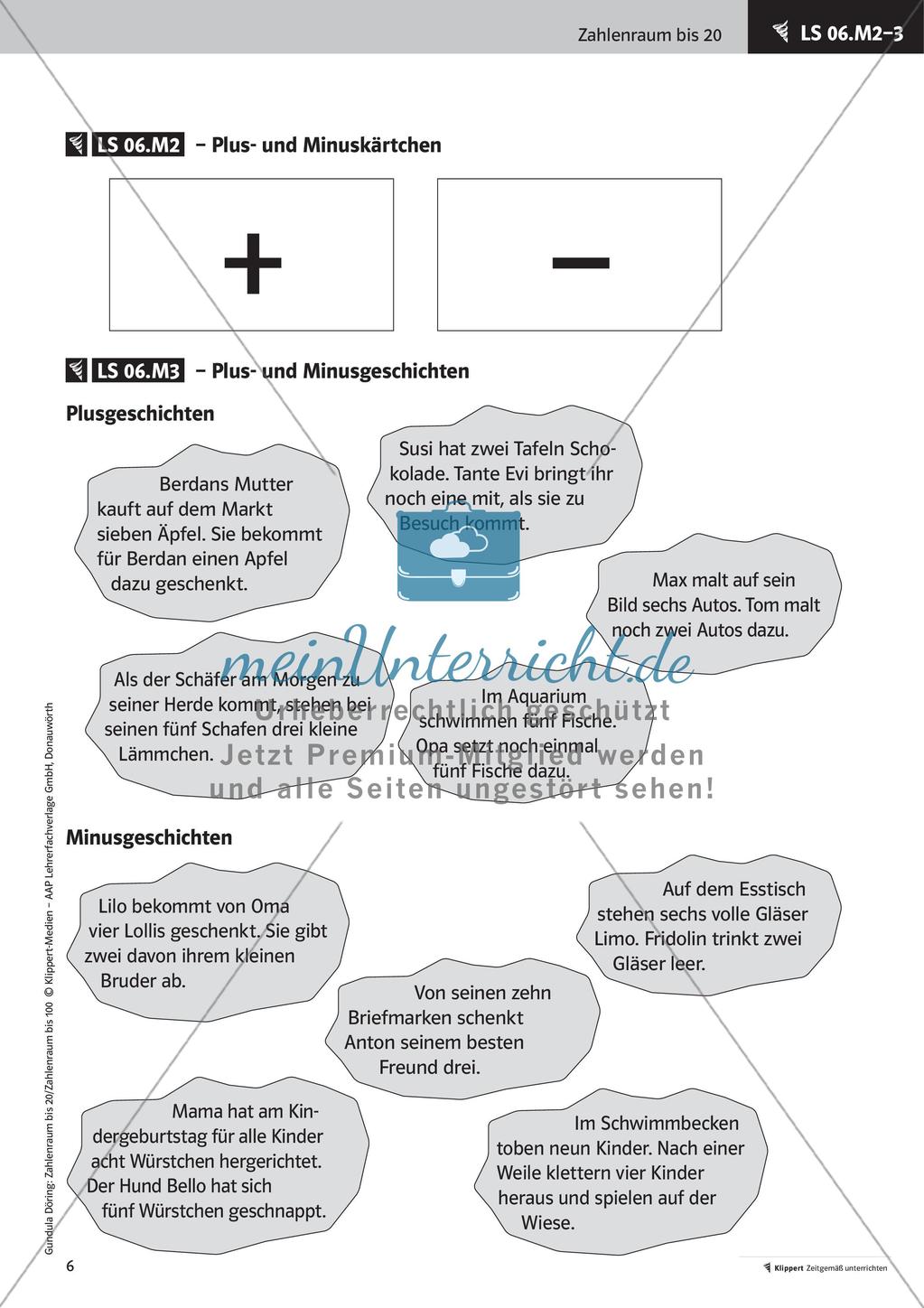Einführung von Addition und Subtraktion Preview 8