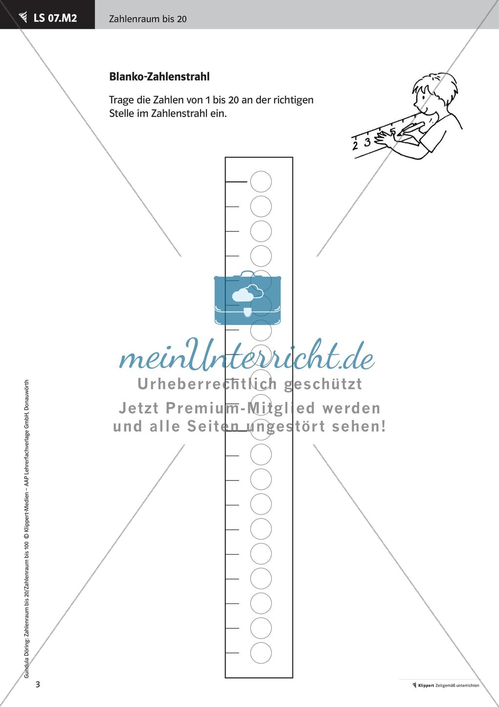 Orientierung am Zahlenstrahl Preview 5