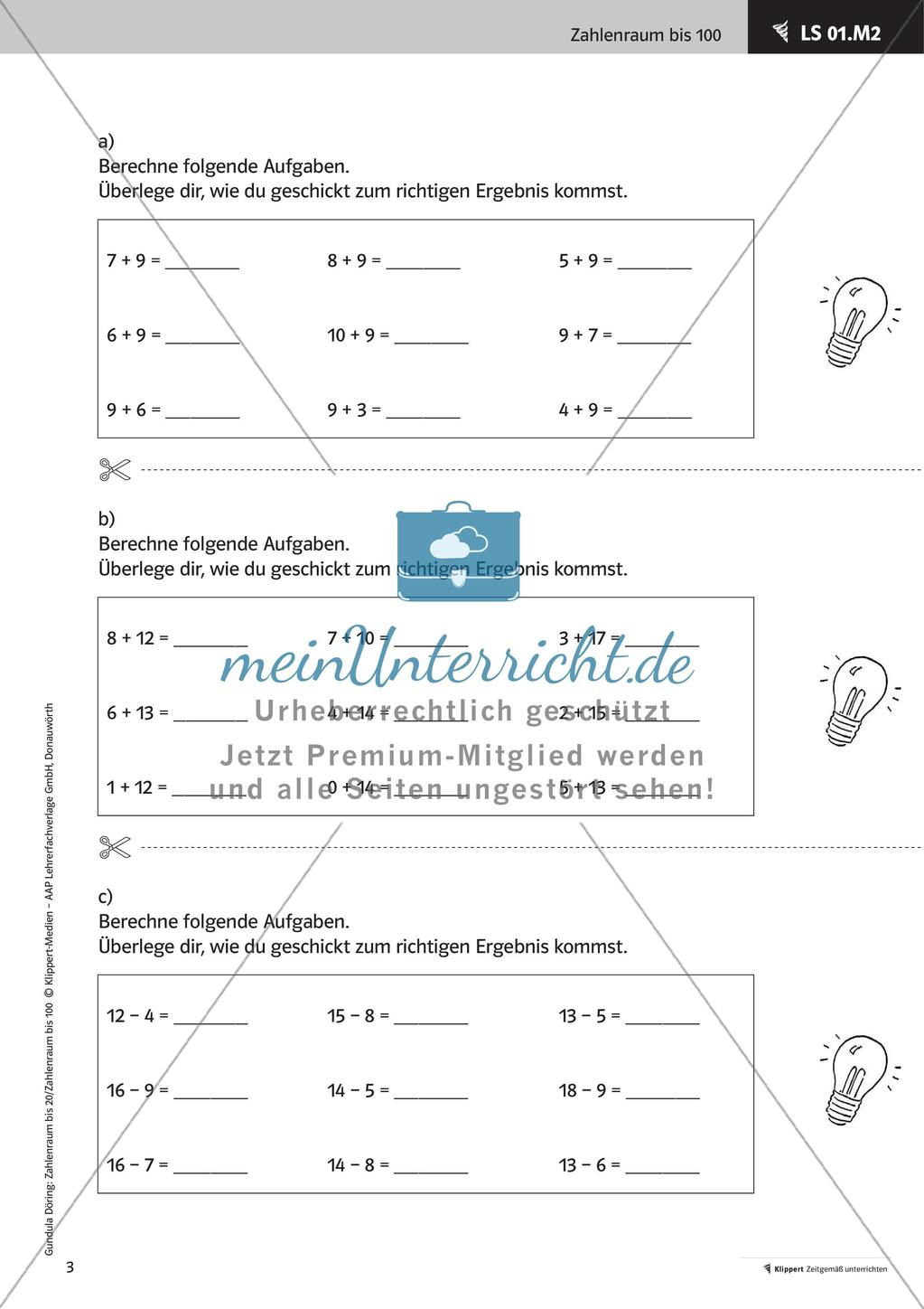 Rechenstrategien zur Subtraktion Preview 5