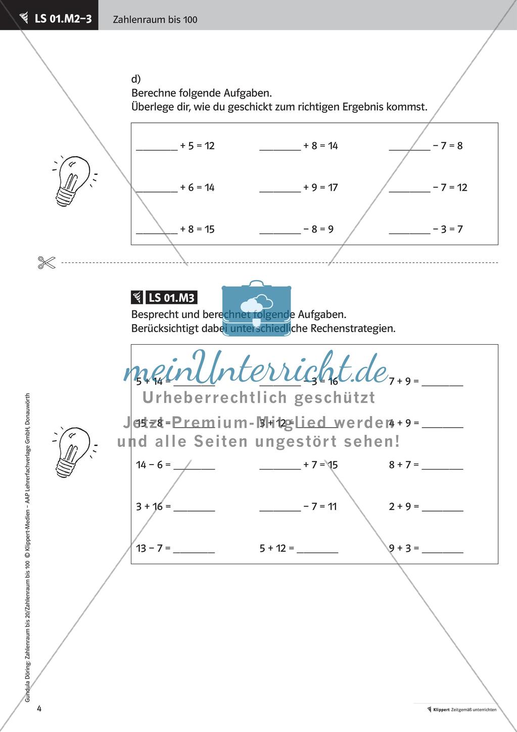 Rechenstrategien zur Subtraktion Preview 6