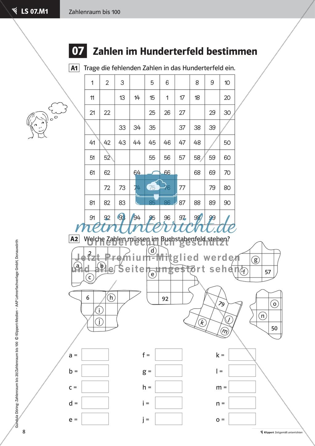 Zahldarstellungen: Stellenwerttabelle und Hunderterfeld Preview 10