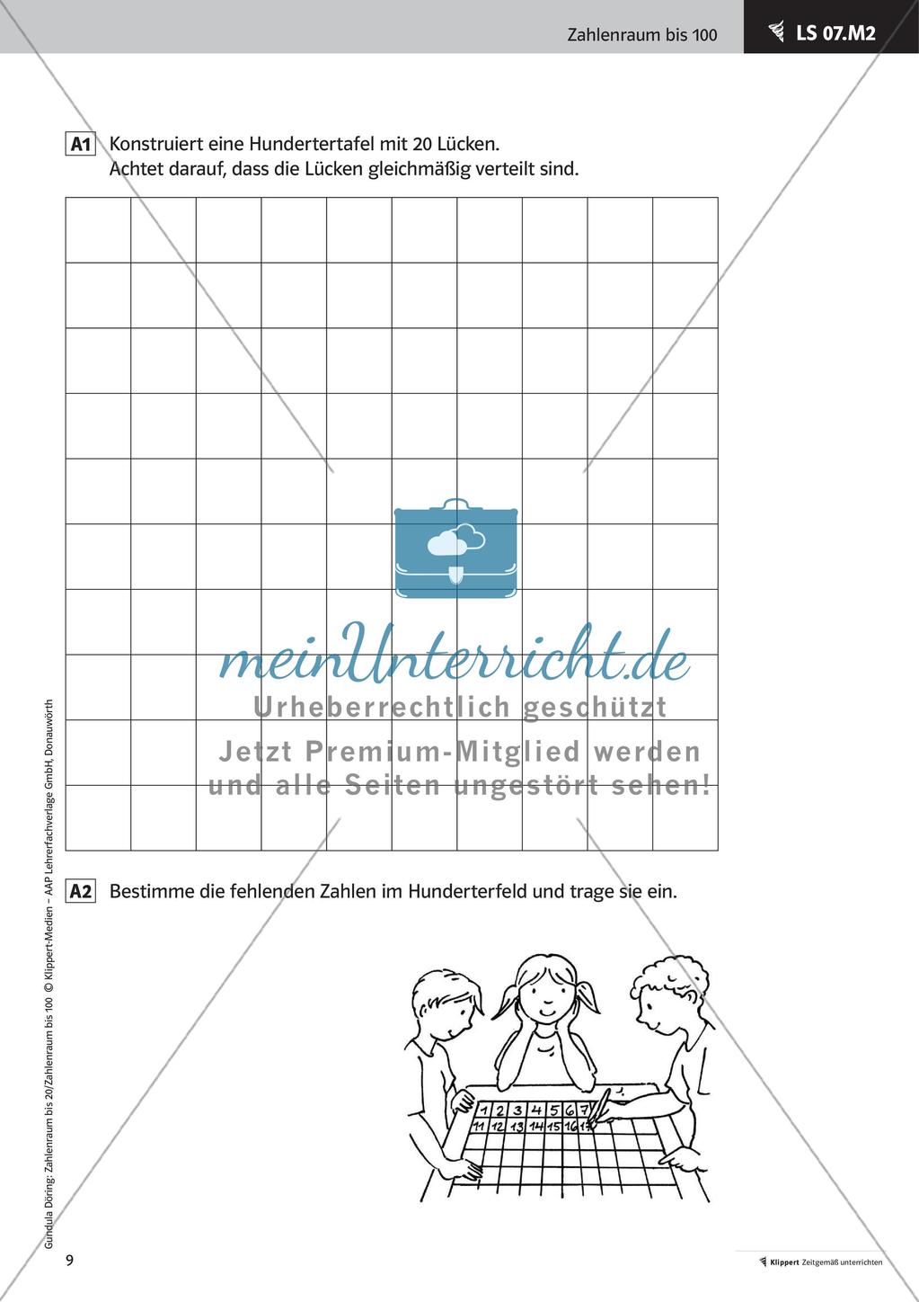 Zahldarstellungen: Stellenwerttabelle und Hunderterfeld Preview 11