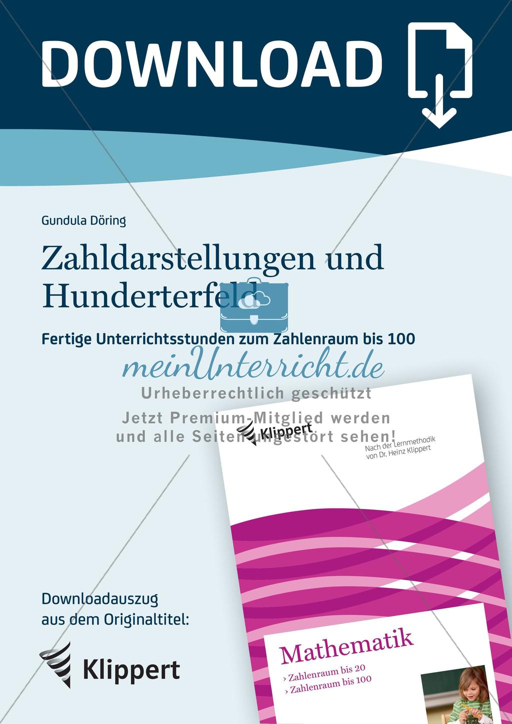 Zahldarstellungen: Stellenwerttabelle und Hunderterfeld Preview 1