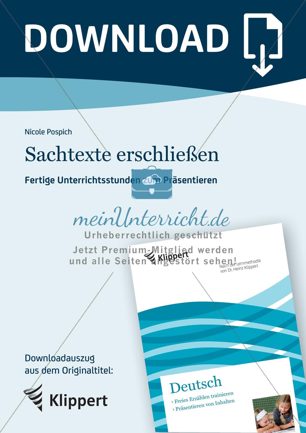Erschließung von Sachtexten Preview 1