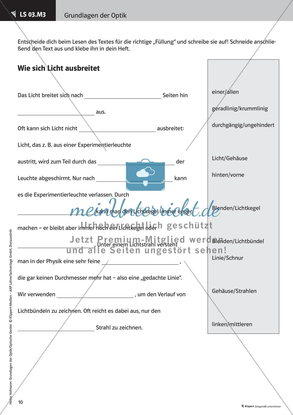 Optik: Lichtquellen und Ausbreitung des Lichts Preview 12