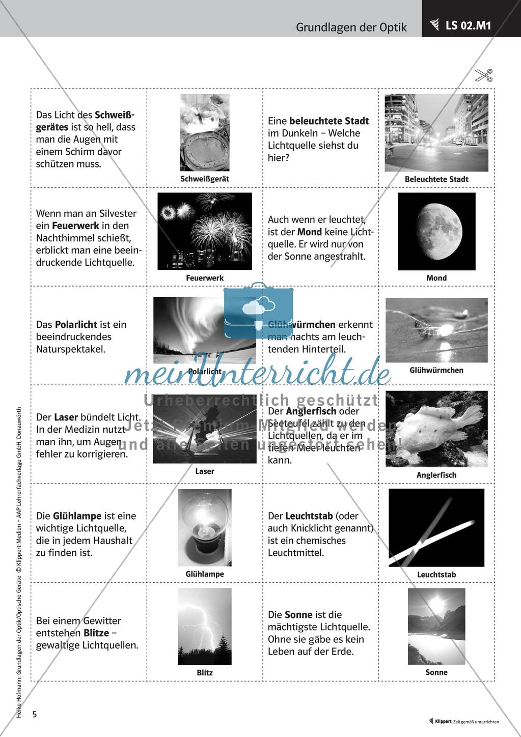 Optik: Lichtquellen und Ausbreitung des Lichts Preview 7