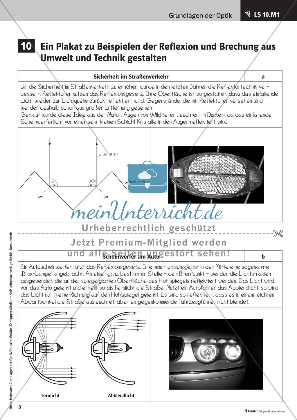 Optik: Reflexion und Brechung Preview 10